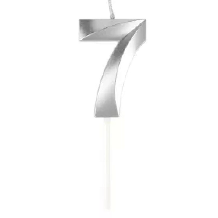 7-es Ezüst számgyertya