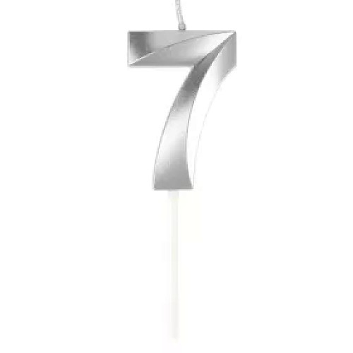 7-es Ezüst számgyertya