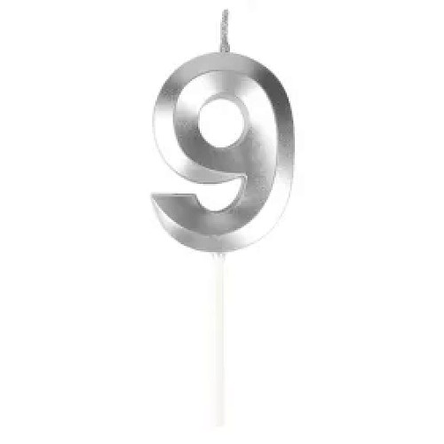 9-es Ezüst számgyertya