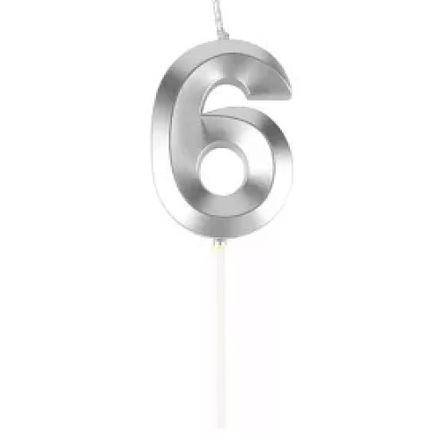 6-os Ezüst számgyertya