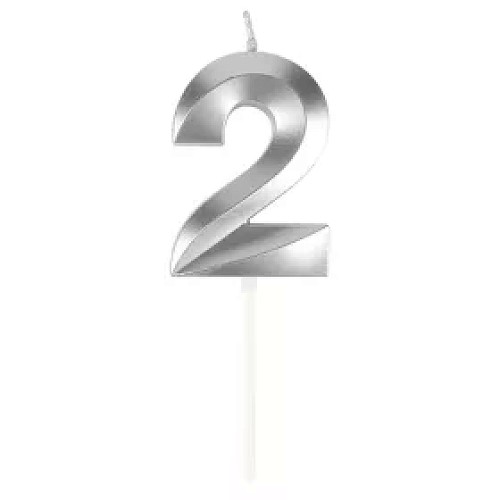 2-es Ezüst számgyertya