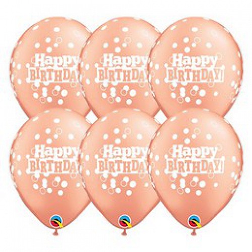 Birthday Confetti Dots rosegold latex lufi