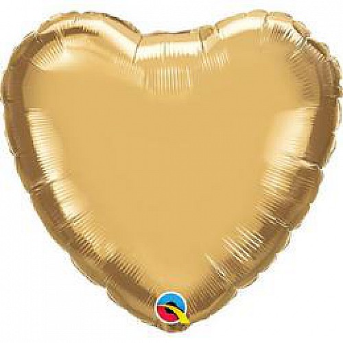 Chrome gold szív fólia lufi