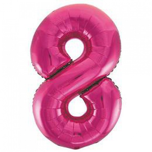 8 pink szám lufi
