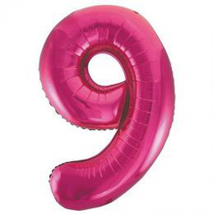 9 pink szám lufi