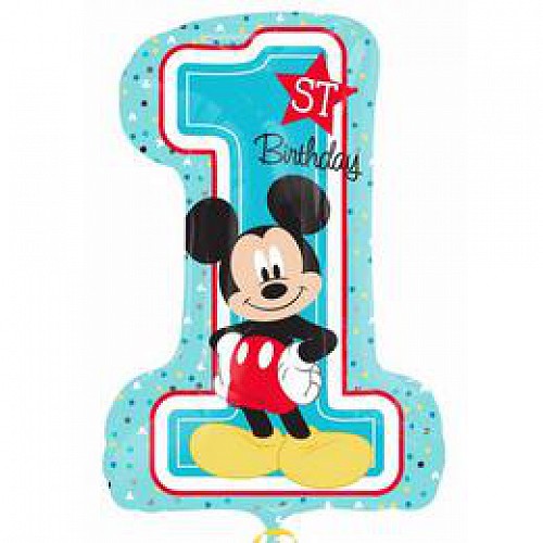 Mickey Mouse 1. szám szülinapi fólia lufi