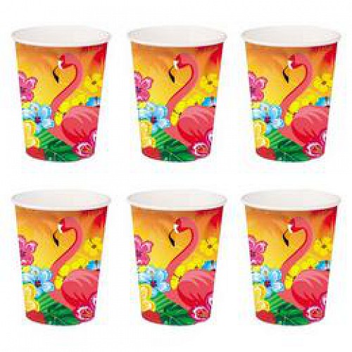 Flamingós parti pohár